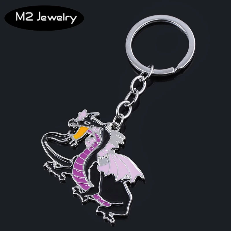 Movie Maleficen Dragon KEYCHAIN High Quality Animal Metal Keyring Men Car Women Bag Accessories Halloween Gift | Украшения и
