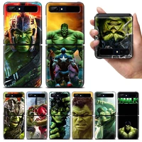 hulk marvel hero shockproof cover for samsung galaxy z flip flip3 5g black phone case shell hard fundas coque capa