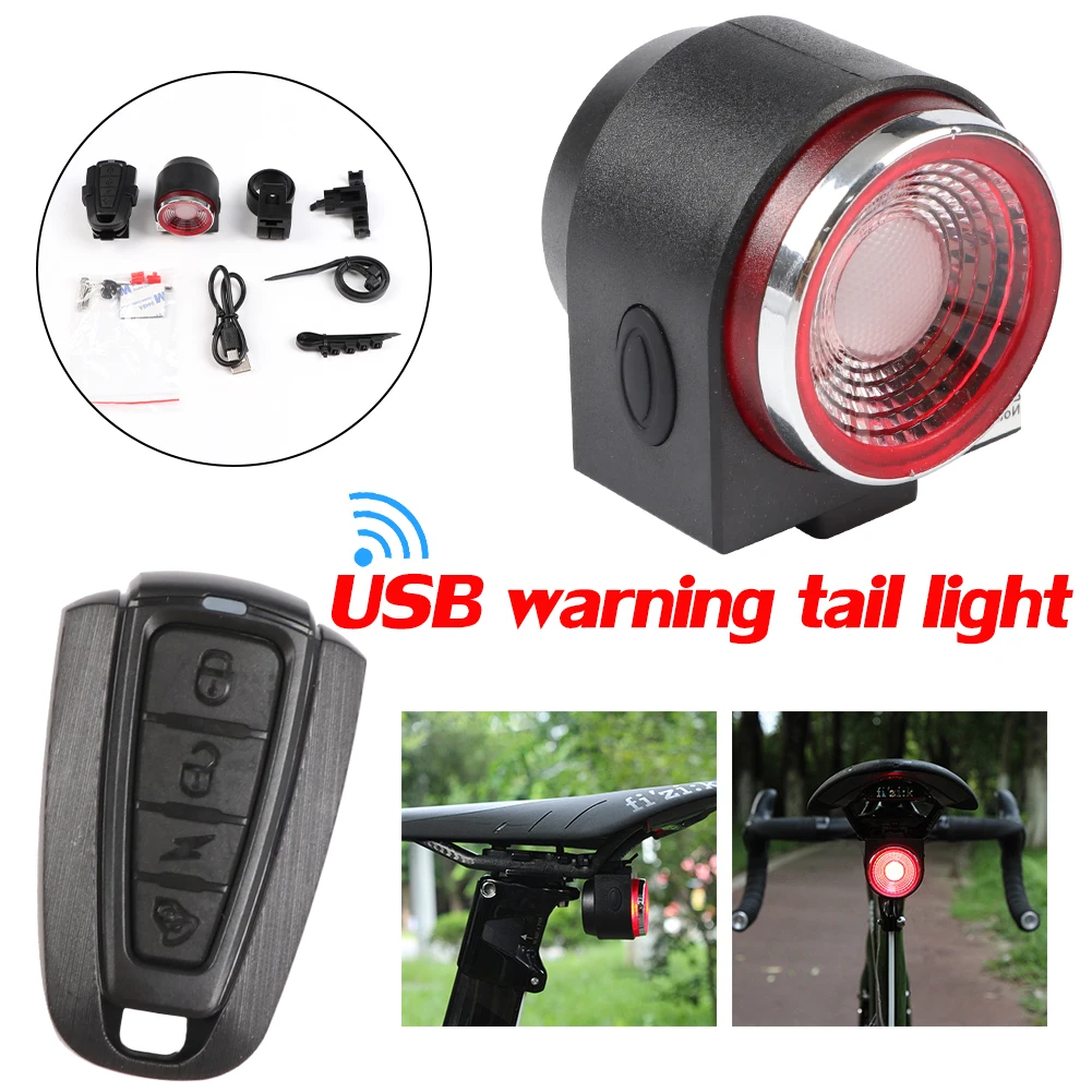 Велосипедный задний фонарь A8 Противоугонная сигнализация автоматический тормоз