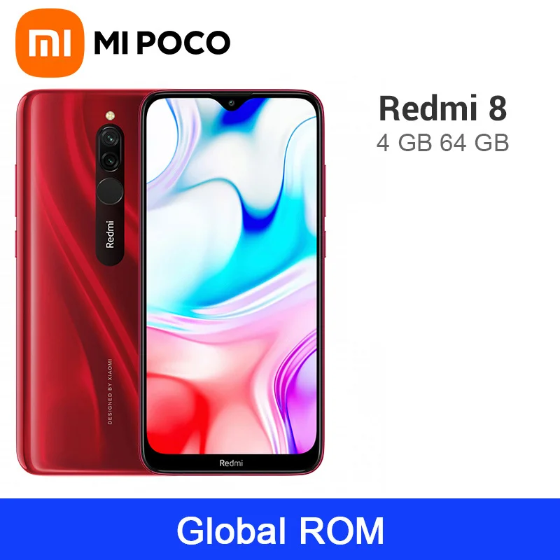В наличии глобальная прошивка Xiaomi Redmi 8 4GB 64GB Snapdragon 439 Octa Core 5000 мАч 12MP 6 22 &quotполный