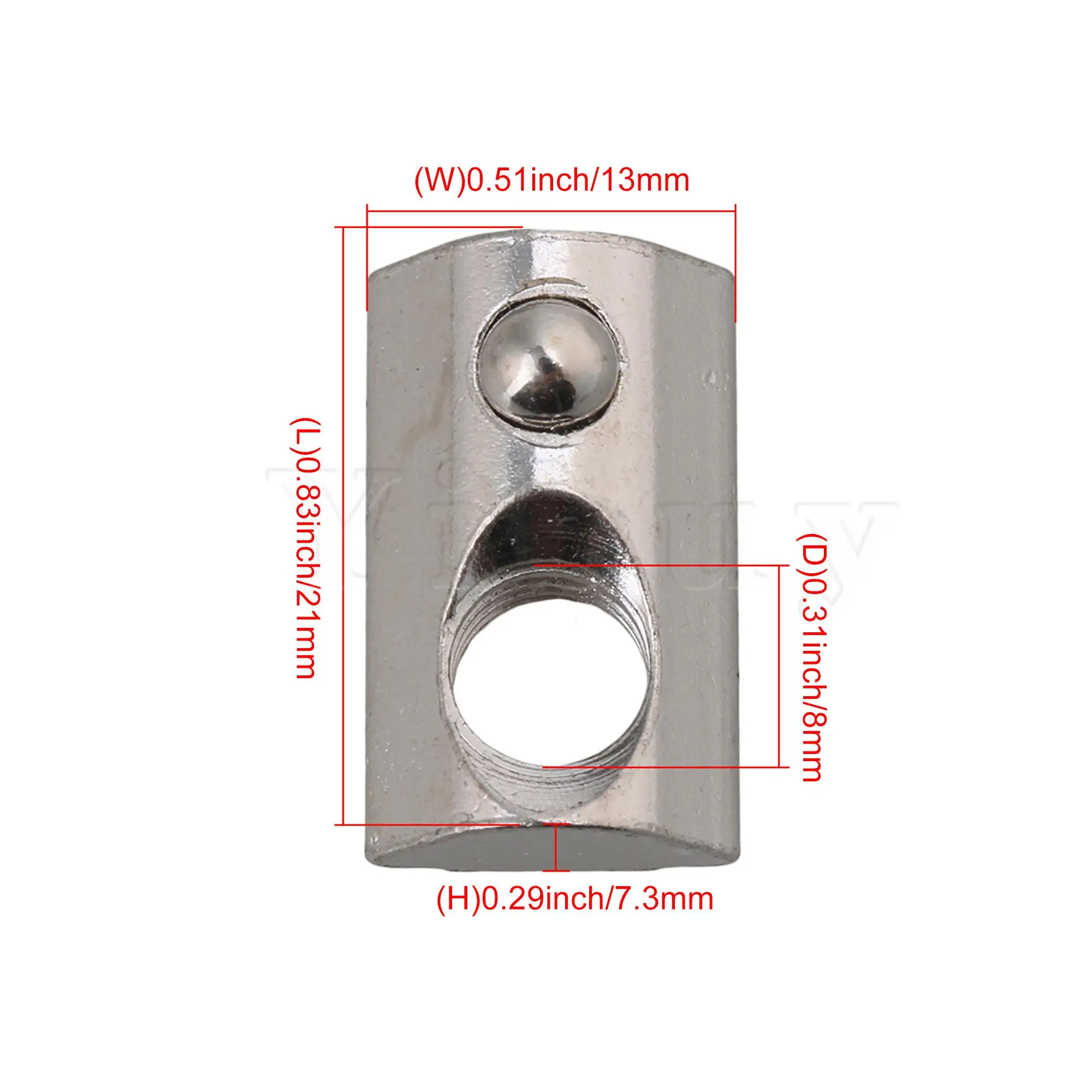 

40 x Carbon Steel European Standard 40 Series M8 Thread T Spring Nuts