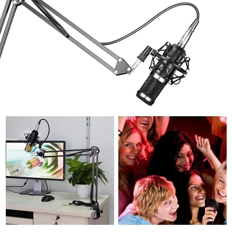 BM800 Professional Suspension Microphone Kit Live Broadcasting Recording Condenser Set | Электроника