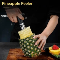 stainless steel pineapple peeler cutter fruit knife slicer spiral pineapple cutting machine kitchen cooking tools dropshipping