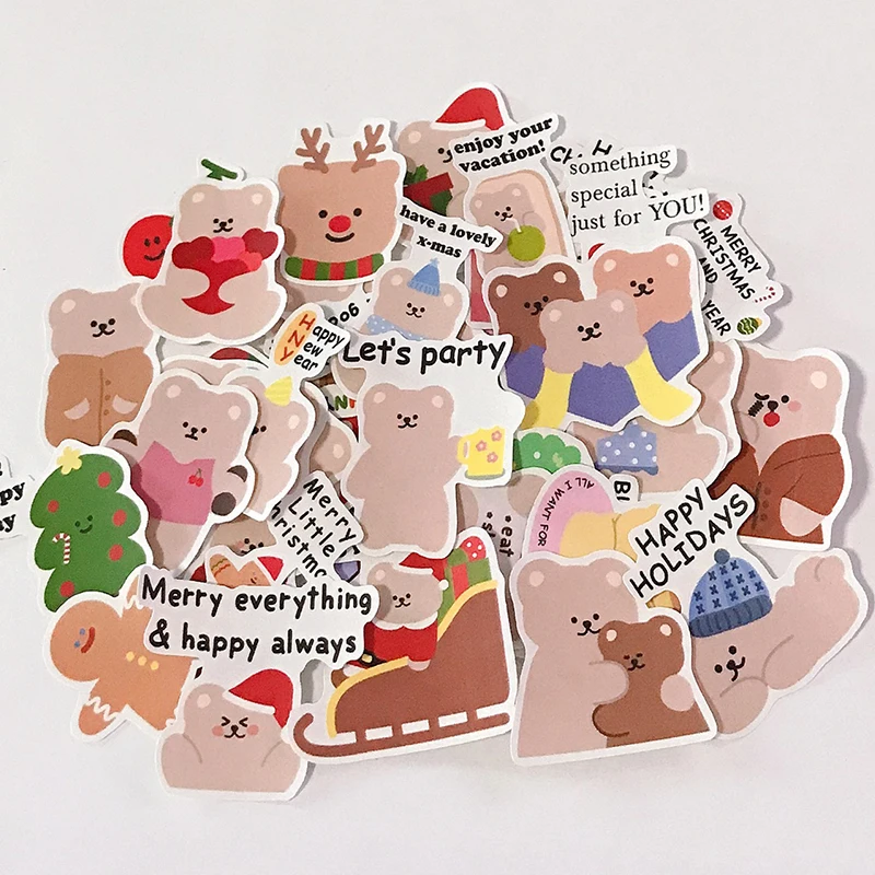 38 шт. милые наклейки &quotмедведь&quot ремесла Скрапбукинг книга Студенческая