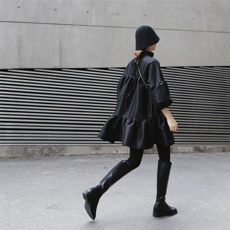 Реглан рукав Ретро платье кукольный воротник Мини принцессы женские весенние