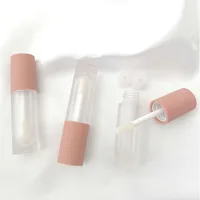 100pcs 2.5ml Lip Gloss Tube Containers Bulk Wand Empty Clear Pink Lip Oil Tubes with Rubber Insert
