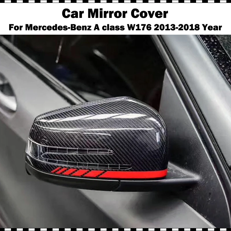 Для AMG Спорт линии Стиль углеродного волокна заднего зеркала Чехлы для benz A класса