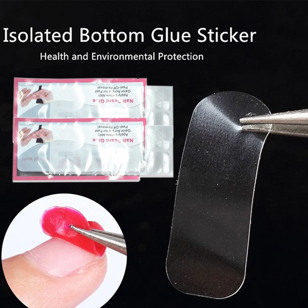 2 листа полезный легкий Отшелушивающий протектор для ногтей патч защитный слой