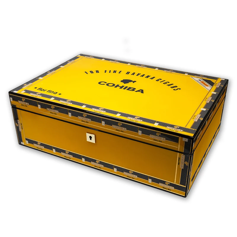 COHIBA кедрового дерева блеск для губ рояльный лак хьюмидор с замком увлажнитель и