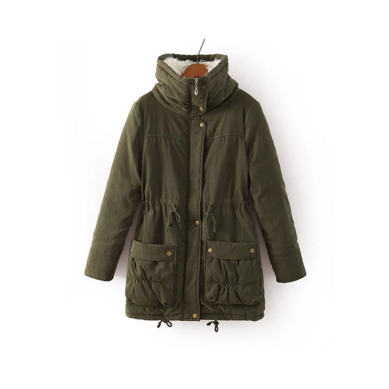 

Женское облегающее пальто средней длины, повседневная Толстая куртка из овечьей шерсти, парка в Корейском стиле, зимняя верхняя одежда боль...