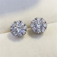diwenfu luxury brand 925 sterling silver wedding earring for women 1carat diamond jewelry bizuteria silver 925 jewelry earrings