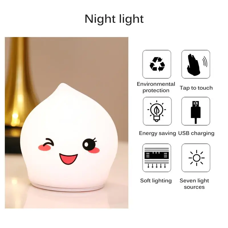Силиконовый ночник в виде милой панды с сенсорным управлением - Цена: 978,67 - 1 291,15 руб.