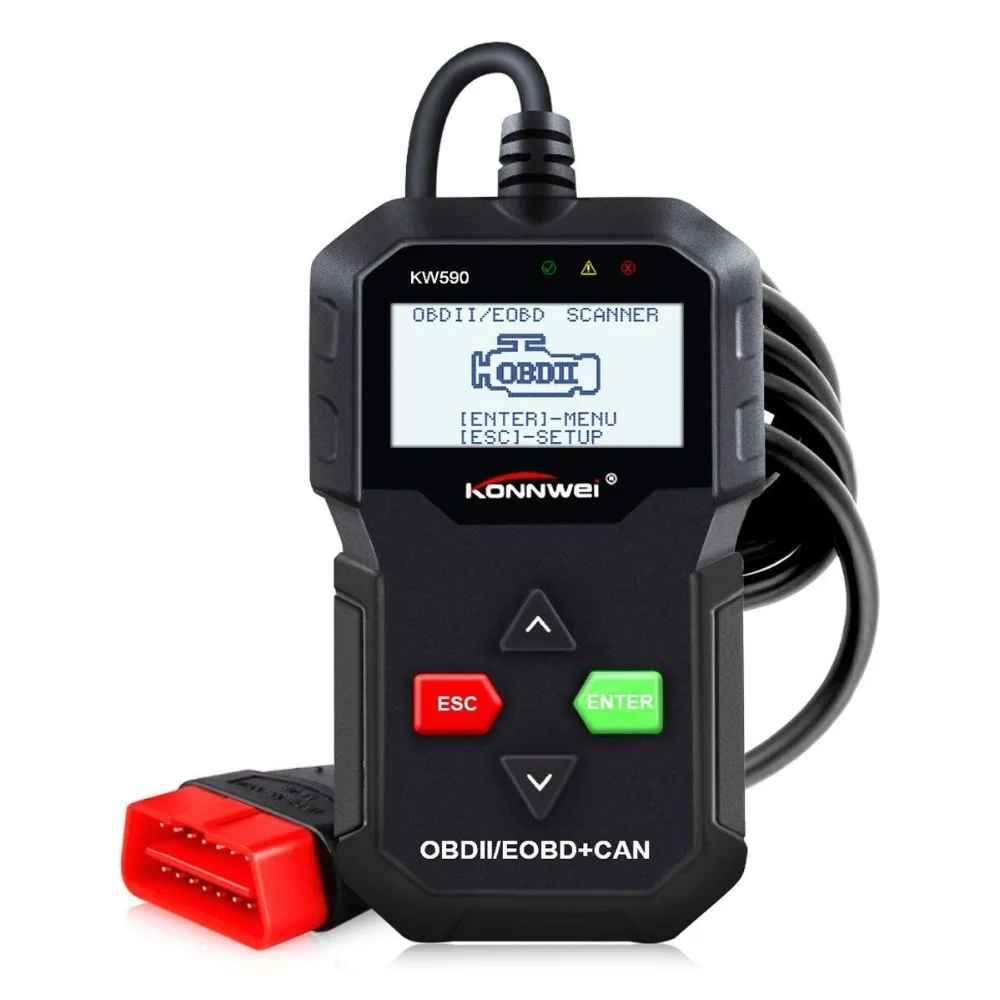 KONNWEI KW590 Универсальный OBD2 EOBD может считывать код диагностический сканер