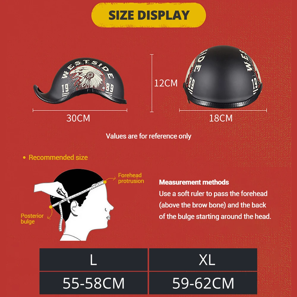 

GXT Helmet Motorcycle Vintage Retro Scooter Half Helmet Casco Moto Helmet Moto Capacete Motorbike Riding Helmet Casque Moto