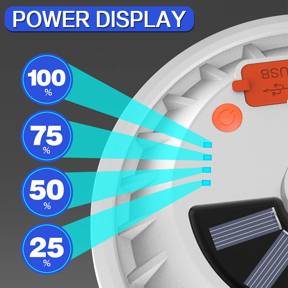 new usbsolar rechargeable led ufo bulb light mobile phone night market light street light emergency light solar light free global shipping