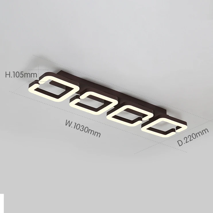 Brown 4 Heads Коричневая современная светодиодная потолочная люстра, лампа Lampara de techo, люстра, освещение для гостиной, спальни, блеск, Кристальный светильник - Цвет абажура: Brown 4 Heads