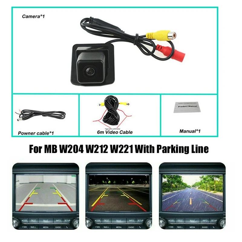 

Backup Reverse Rear View Camera for Mercedes Benz W204 W212 W221 S Class Waterproof Night Vision Hd Ccd 170 Degree