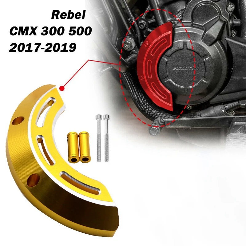 

Left Engine Cover Stator Case Guard CNC Frame Slider Falling Protection for HONDA Rebel CMX 300 500 2017-2019