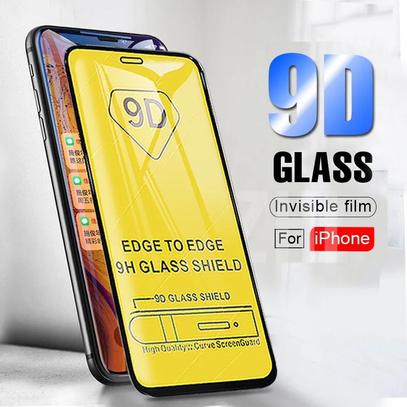Закаленное стекло 9d с полным покрытием для iphone xs max Защита экрана x xr xsmax изогнутая