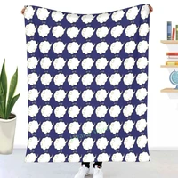 nimbus pattern blue throw blanket 3d printed sofa bedroom decorative blanket children adult christmas gift