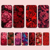 yinuoda bright red rose flowers phone case for xiaomi mi 5 6 8 9 10 lite pro se mix 2s 3 f1 max2 3