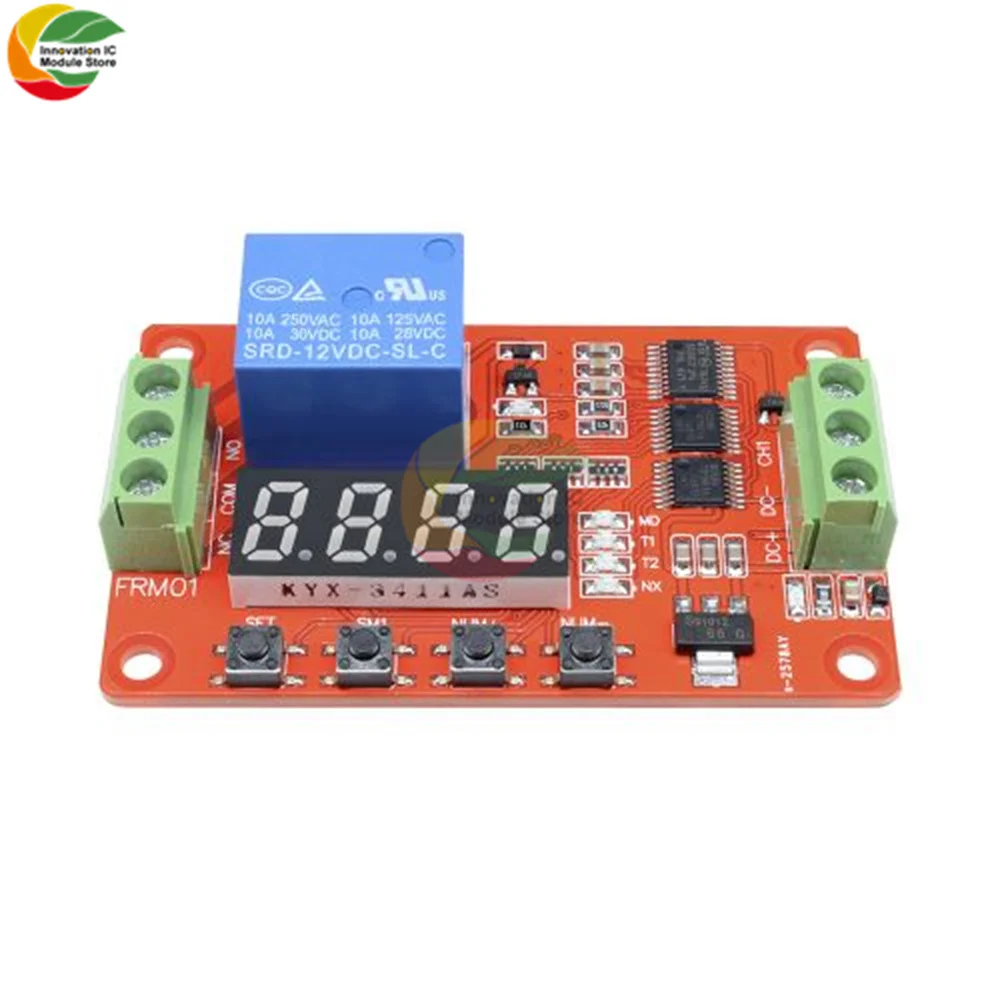 Реле времени 12 В постоянного тока светодиодный ное Цифровое реле с