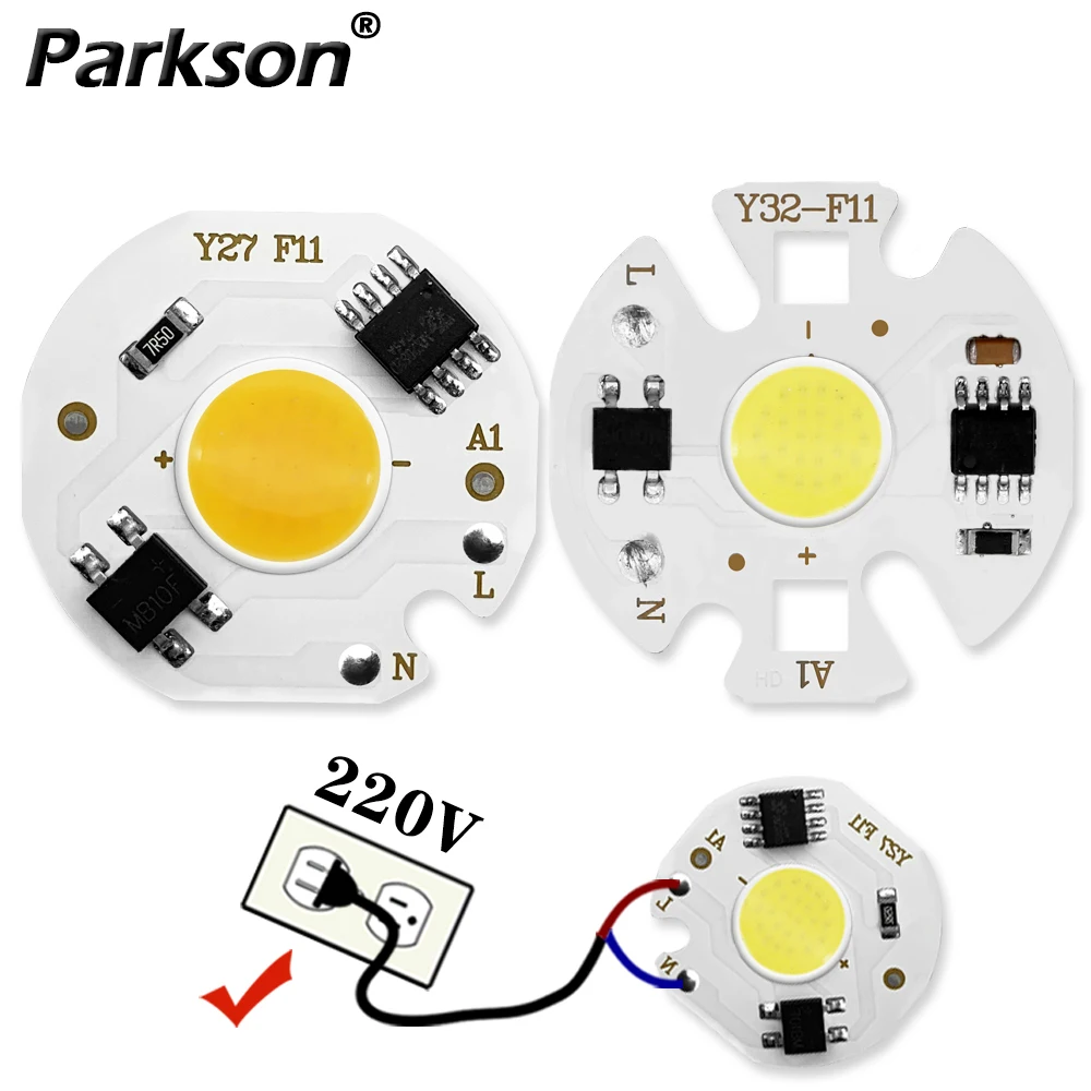 COB светодиодный ламповый чип 220V Smart IC, без необходимости драйвера, светодиодный ламповый прожектор, светильник для точечного освещения 3W 5W 7W 10W 12W Diy, светильник ing, светильник