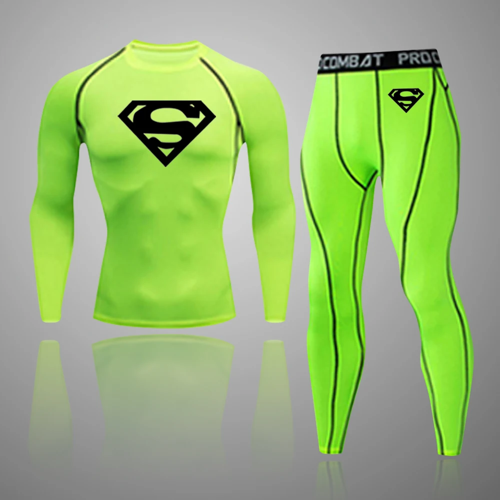 2 шт./компл. Для Мужчин's быстросохнущие с длинным рукавом сжатия Спортивная