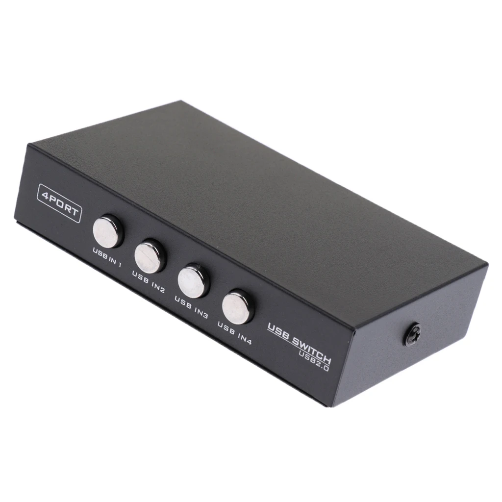 USB 2 0 распределительный переключатель KVM 4 портовый концентратор для ПК Сканер