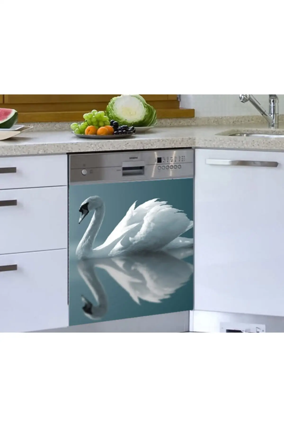 

Swan Dish Machine Sticker