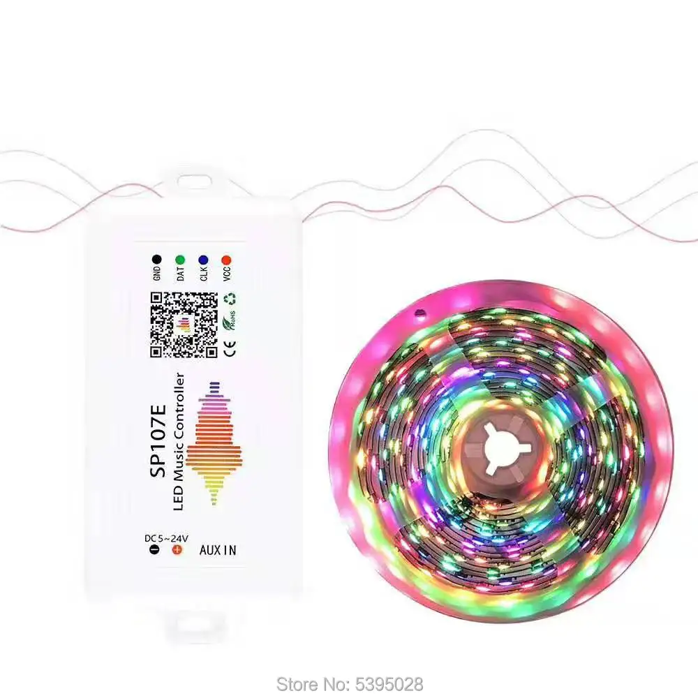 Контроллер Bluetooth Sp105e/106e/107e/108e/110e/501e/601e для RGB RGBWW S2812B WS2811 SK6812 DMX512 светодиодные