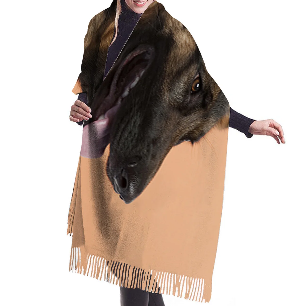 Одеяло в виде овчарки из Германии шаль для женщин дизайнерские кашемировые