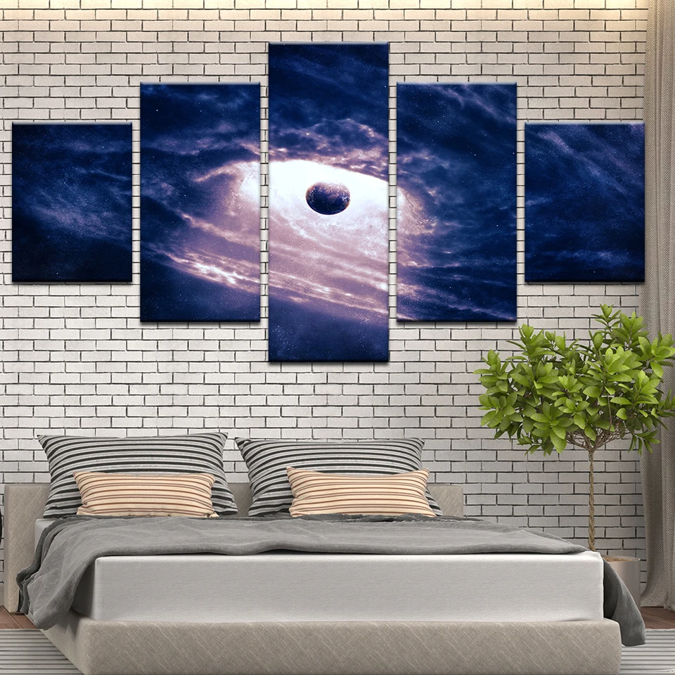 Картина на холсте с изображением космоса Галактики 5 шт. | Дом и сад