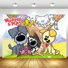 Woezel En Pip фон Baby Shower счастливые День рождения фон для фотосъемки аксессуары для фотостудий реквизит для фотосессии Декор баннер
