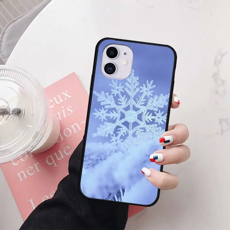 

Christmas Snowflake Phone Case For iphone7 8 plus 7 8 6 6s plus X XR XS MAX 11 12 Pro Max Cover