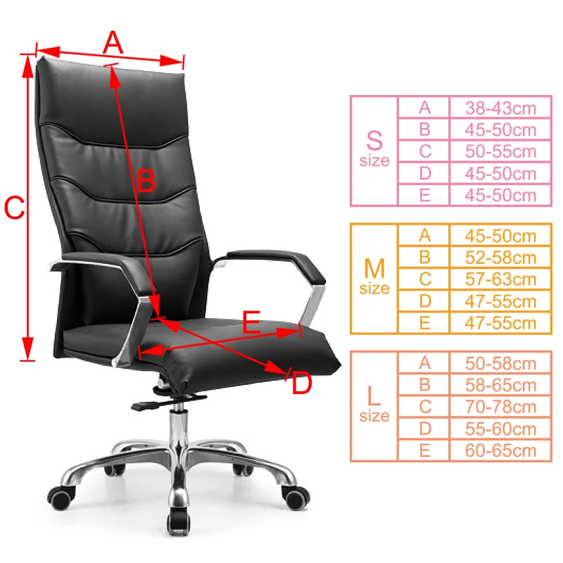 

S/M/L Universal size Jacquard chair cover Computer Office elastic armchair Slipcovers seat Arm Chair Covers Stretch Rotating