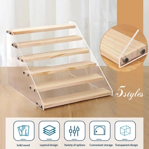 acrylic display rack glasses cosmetic doll figure toy ladder riser stand storage showcase jewelry collectibles shelf free global shipping