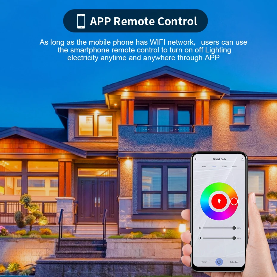 

CBE Tuya Smart Light 3.5W RGB Lamp AC100-240V GU10 WiFi Remote Control Worm+Cold Light Work with Alexa Google Home