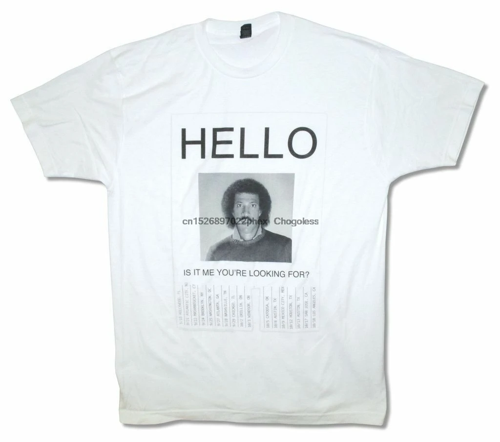 Lionel Richie Hello Pic 2013 белая футболка для взрослых |