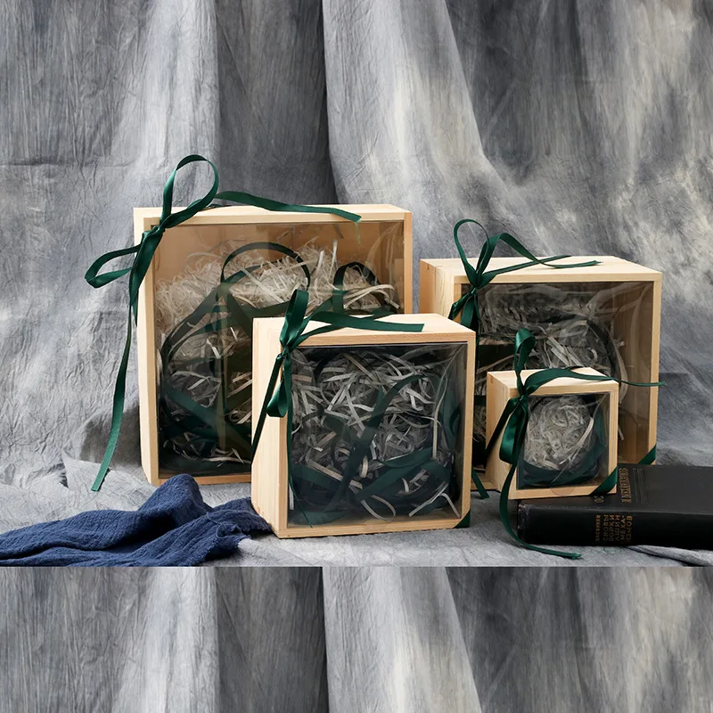 Деревянная коробка ручной работы подарочная упаковка Рождественский винтажный