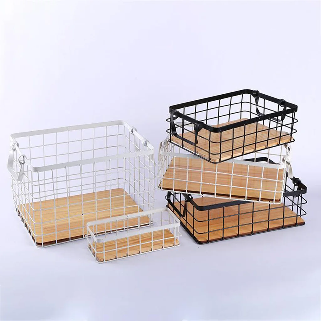 

Kitchen Vintage Steel for Kitchen Rack Basket Storage Organizing Baskets