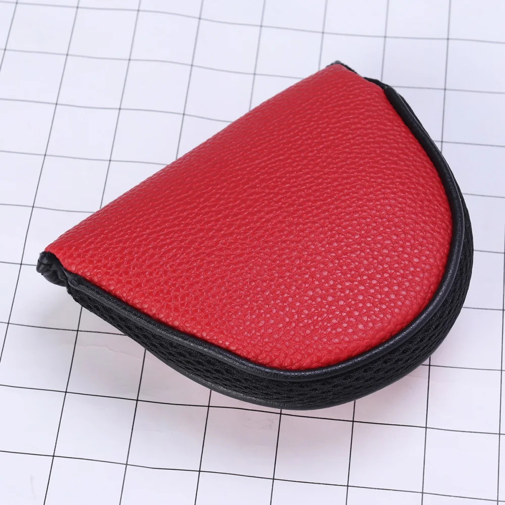 

Putter Club Headcover PU Leather Mallet Head Cover Red Color