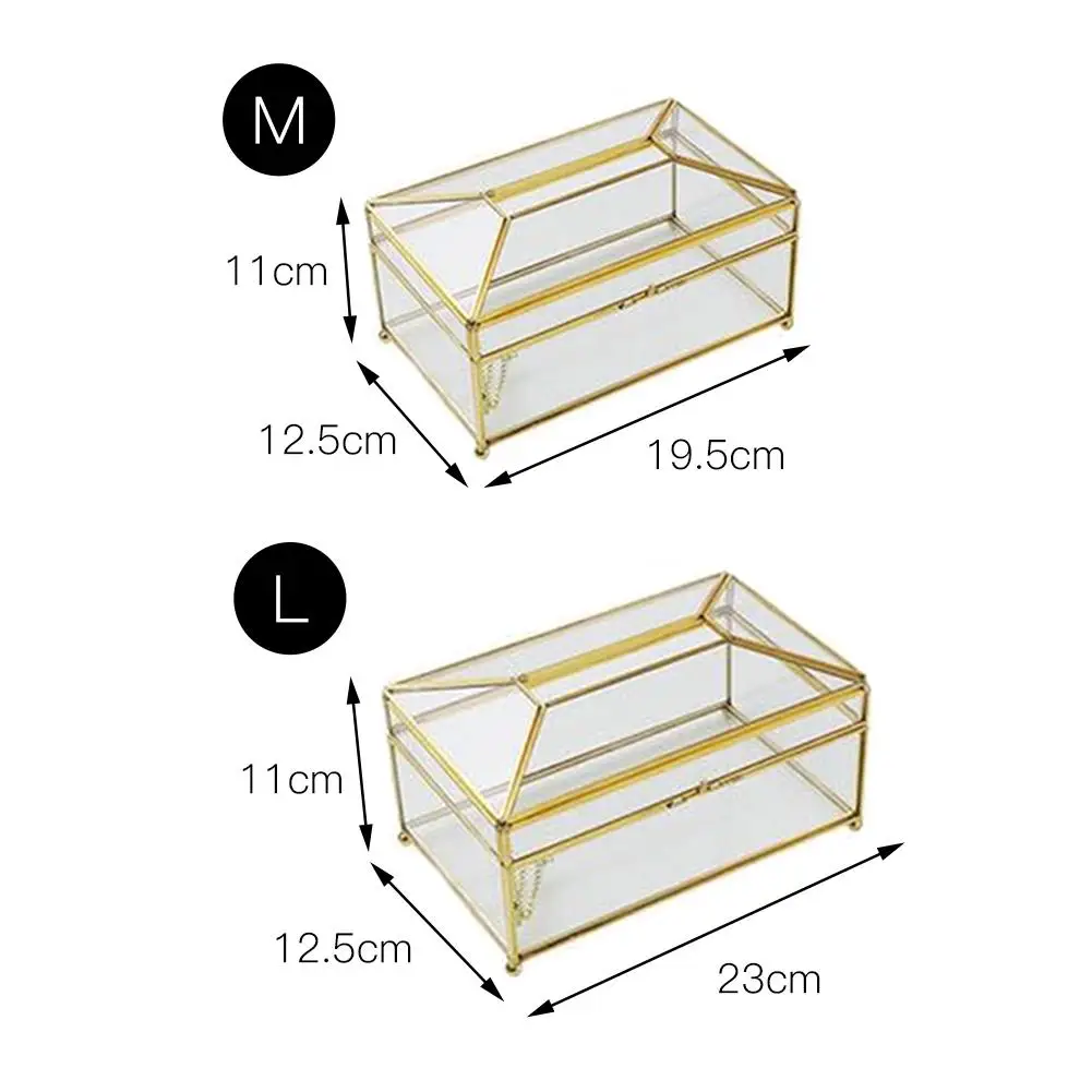 

Tissue Box European Creative Glass Tissue Box Simple Living Room Household Tissue Box Nordic Luxury Light Luxury Napkin Tray #4W