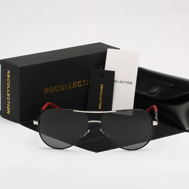 HD поляризованные солнцезащитные очки мужские Брендовые для вождения Большие