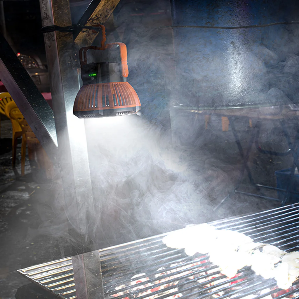 

5200mAh USB Rechargeable Camping Fan with LED Lantern Timing Remote Control 3 Speed Hanging Ceiling Fan for Bedroom Home Office