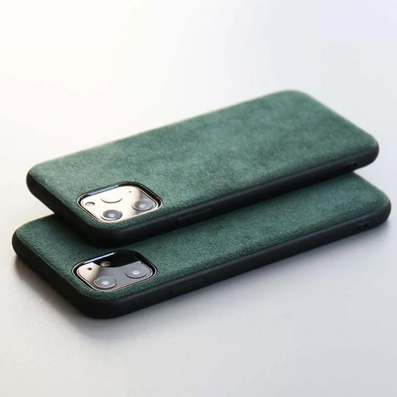 Модный чехол для телефона из искусственной кожи в деловом стиле замшевый Iphone X XS XR