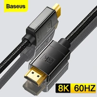 baseus 8k hdmi compatible to hd 2 1 cable 48gbps digital cable for ps5 laptop tv monitor projectors 8k60hz 4k120hz video wire
