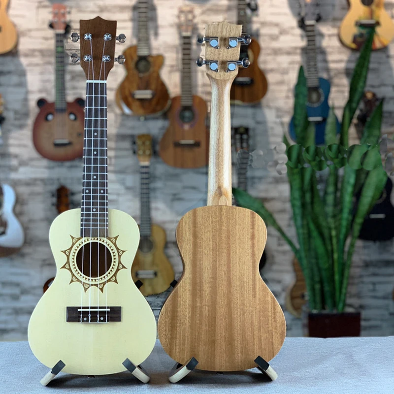 HOT23 Inch Ukulele Top Spruce Panel Mini Guitar Beginner 4 String Gift Hawaiian ukulele AGT2707 | Спорт и развлечения