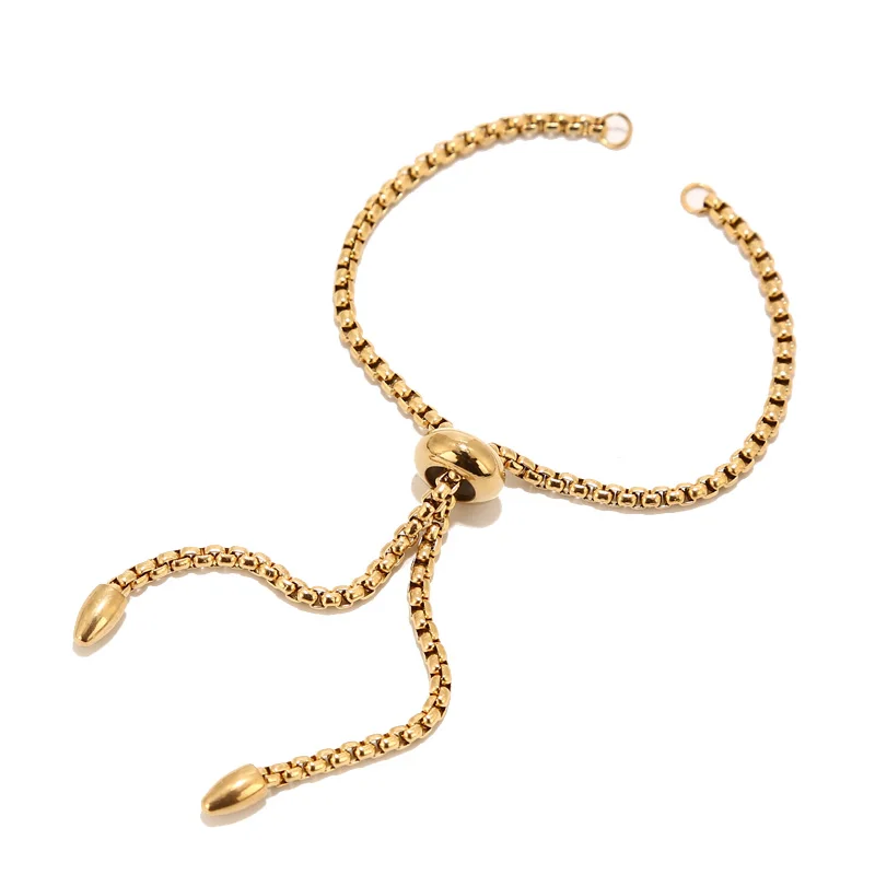 Модный браслет со слайдером из нержавеющей стали браслеты регулируемый