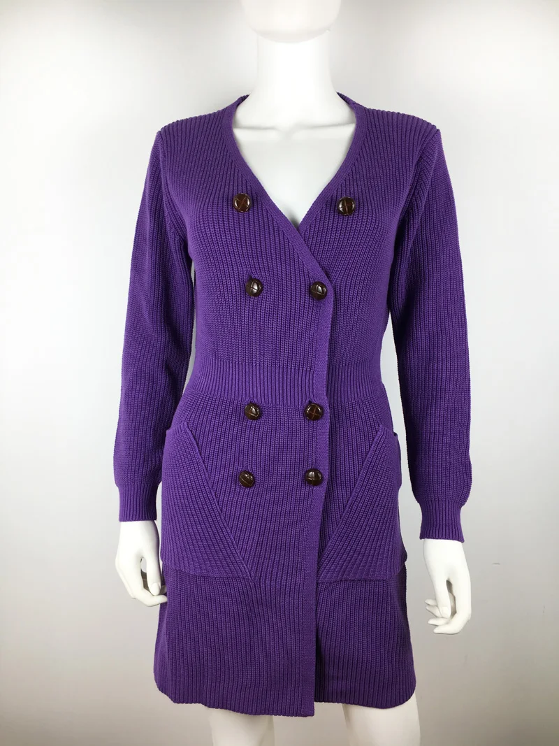 High Quality Bodycon Dress Fall Winter Fashion Women V-Neck Long Sleeve Knitting Cardigans Elasticity Sweater Dress Green
